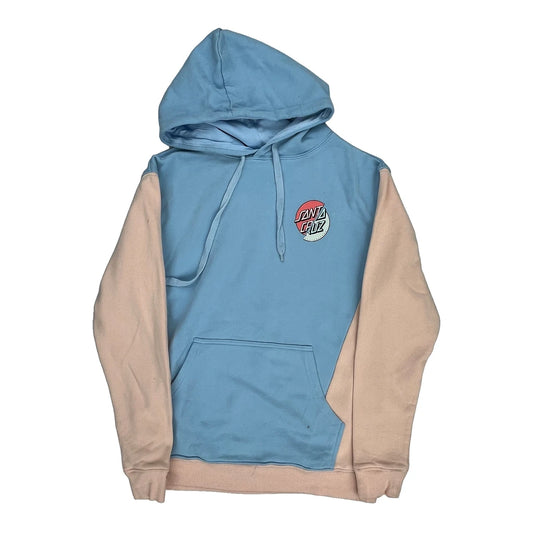 Skateboarding Santa Cruz Graphic Hoodie - Small Blue Cotton