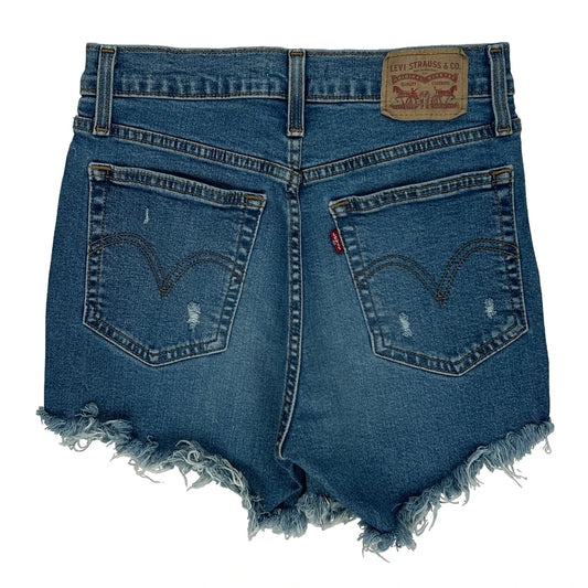 Levis Denim Shorts - 26W UK 6 Blue Denim