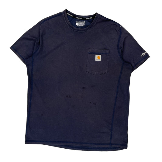 Carhartt T-Shirt - Large Navy Cotton