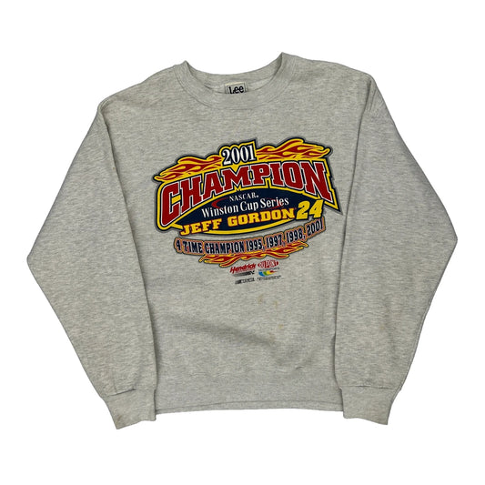 Jeff Gordon Lee Sport Nascar Sweatshirt - Large Grey Cotton