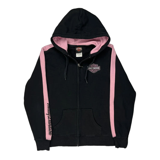 Crystal River, Florida Harley Davidson Graphic Hoodie - Large Black Cotton