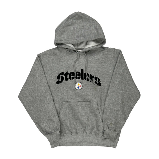Pittsburgh Steelers Nfl Hoodie - XL Grey Cotton Blend