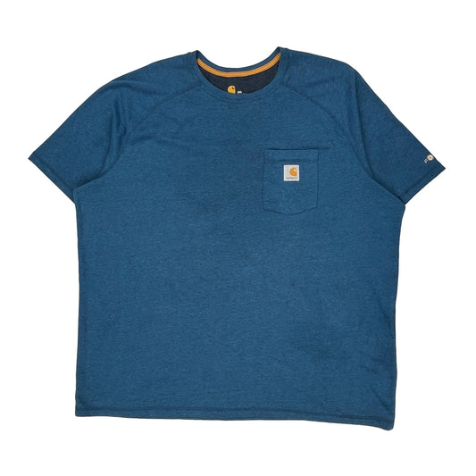 Carhartt T-Shirt - 2XL Blue Cotton