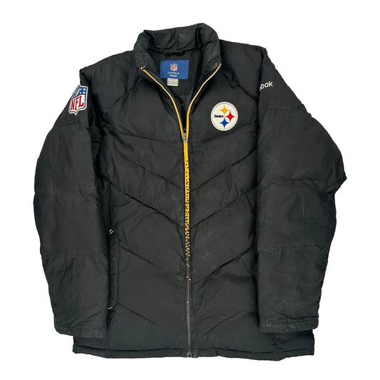 Pittsburgh Steelers Reebok Nfl Puffer - Small Black Polyester