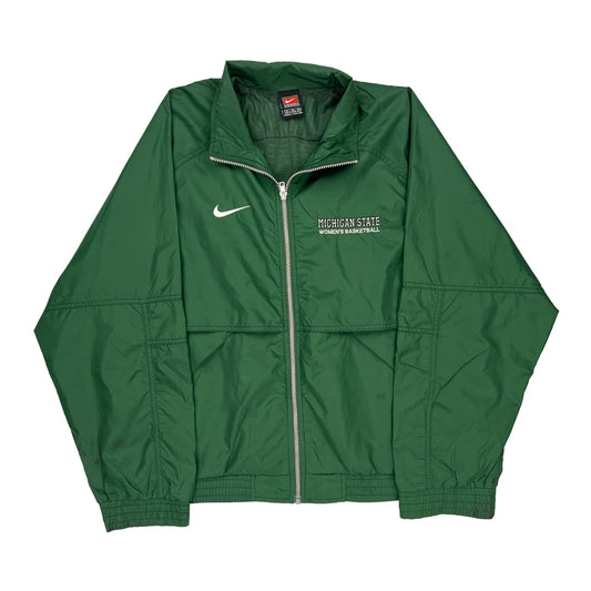 Michigan State Women'S Basketball Nike Windbreaker - Medium Green Polyester