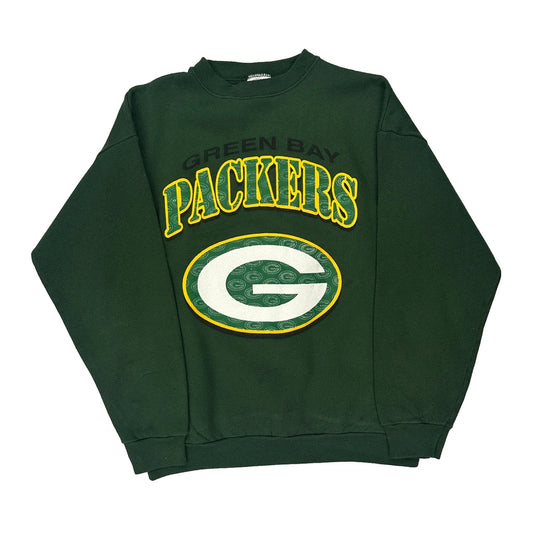 Made In USa Green Bay Packers Tultex Nfl Sweatshirt - Large Green Cotton Blend