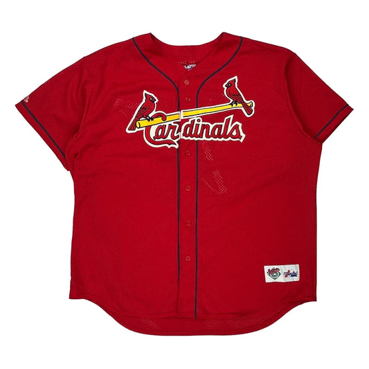 Cardinals Majestic Mlb Jersey - 2XL Red Polyester