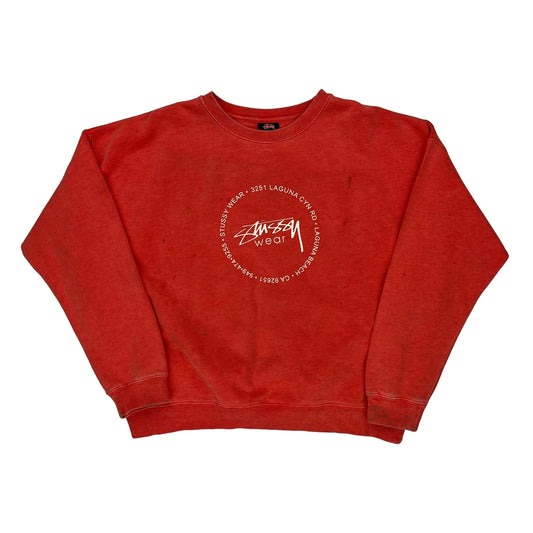 Stussy Wear Stussy Long Sleeve T-Shirt - Small Red Cotton