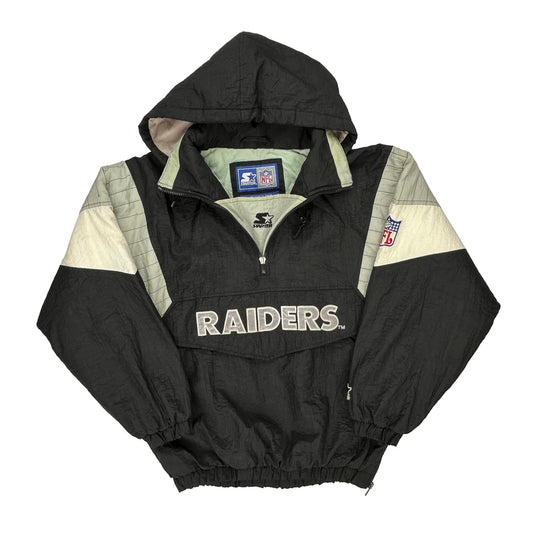Raiders Starter Nfl Jacket - Small Black Nylon
