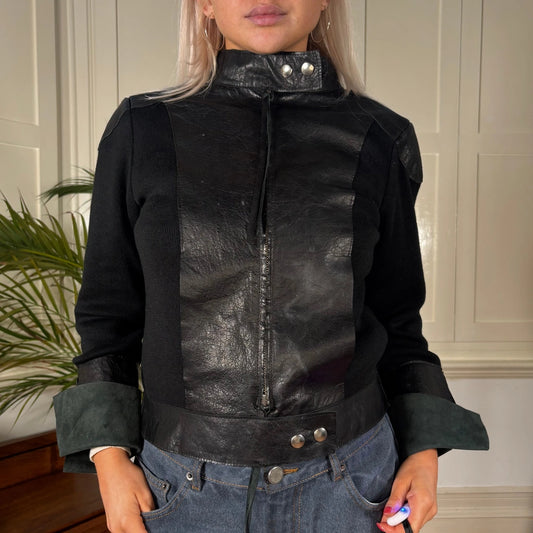 Vintage black Viccolo Degli Amori Leather Jacket - womens small