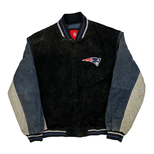 New England Patriots Nfl Varsity Jacket - 2XL Black Leather