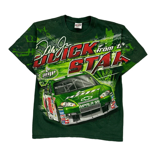 Dale Jr Chase Authentics Nascar T-Shirt - Medium Green Cotton
