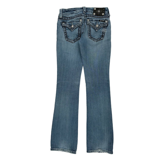 Miss Me Boot Cut Jeans - 26W UK 4 Blue Cotton Blend
