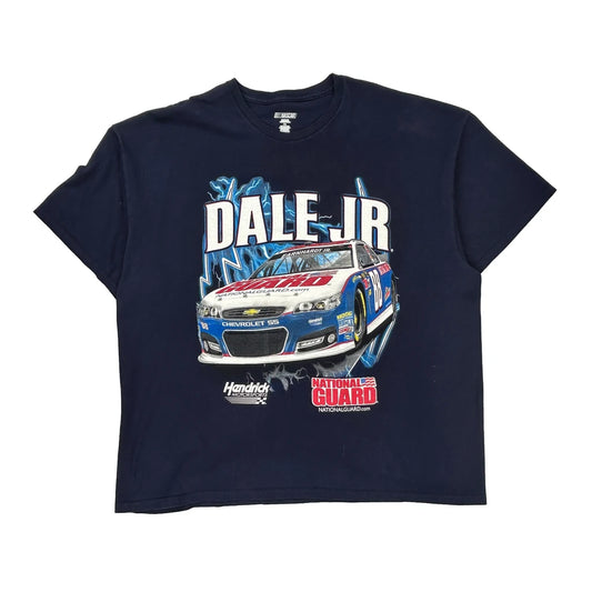 Dale Jr Nascar Graphic T-Shirt - 3XL Navy Cotton