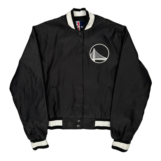 Golden State Warriors Jh Designs Nba Varsity Jacket - Large Black Polyester