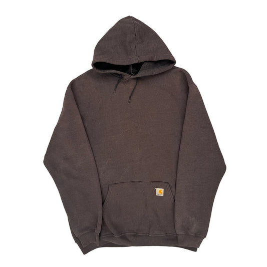 Carhartt Tall Hoodie - XL Brown Cotton Blend