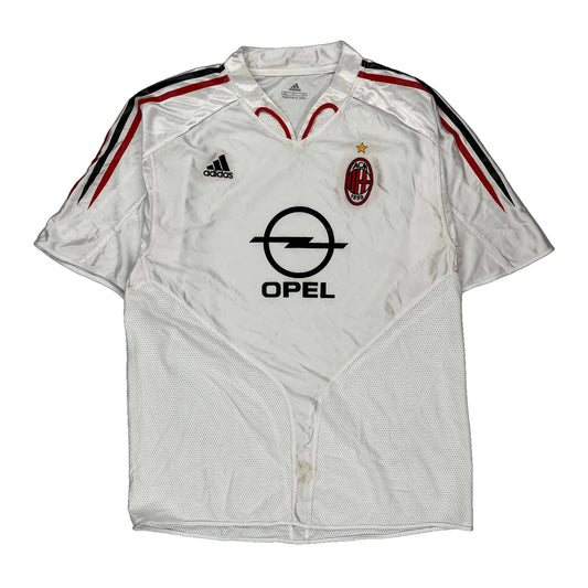 Ac Milan 2004-05 Away Adidas Football Shirt - XL White Polyester