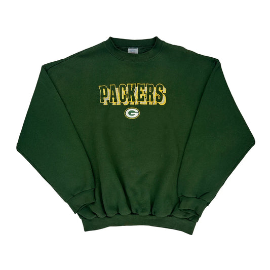 Made In Usa Green Bay Packers Logo 7 Nfl Sweatshirt - XL Green Cotton Blend
