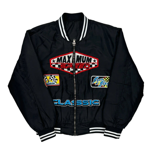 Motorway Sport Unbranded Nascar Bomber Jacket - Medium Black Polyester