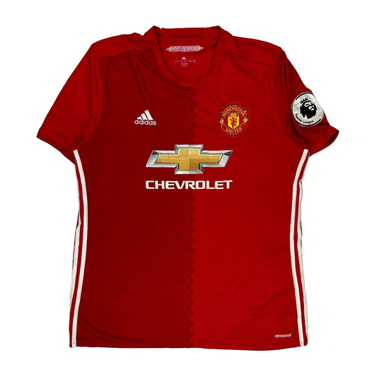 2016 Manchester United Home Adidas Football Shirt - XL Red Polyester