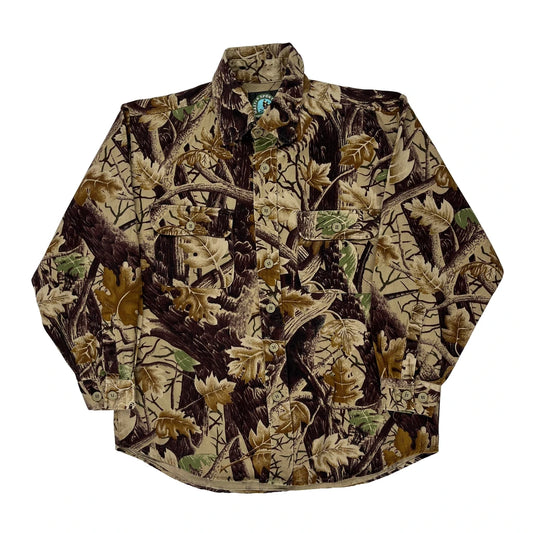 Mossy Oak Camo Flannel Shirt - Large Brown Cotton