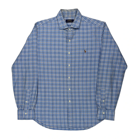 Polo By Ralph Lauren Checked Shirt - Large Blue Cotton