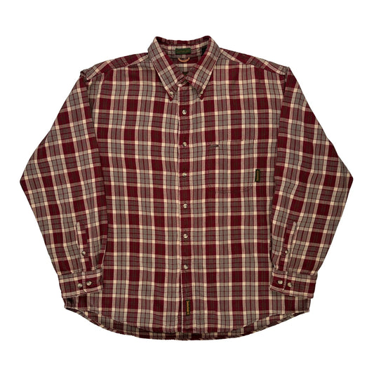 Rugged Fit Timberland Checked Flannel Shirt - XL Green Cotton