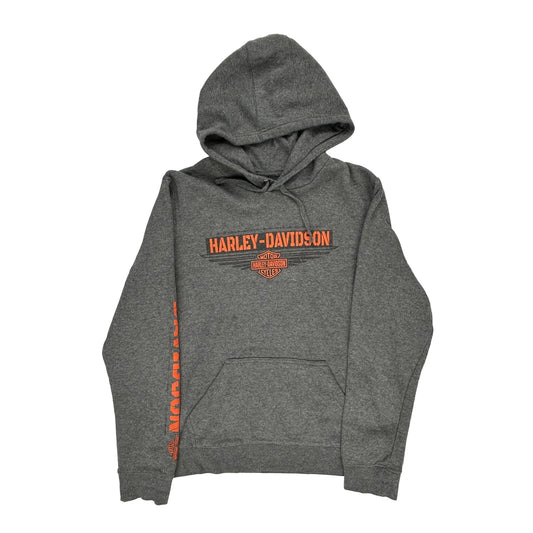 Harley Davidson Graphic Hoodie - Medium Grey Cotton