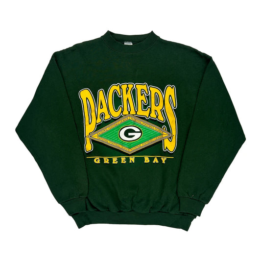 Made In Usa Green Bay Packers Logo 7 Nfl Sweatshirt - Large Green Cotton Blend
