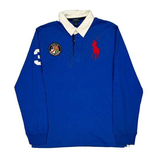 Polo Ralph Lauren Big Pony Polo By Ralph Lauren Rugby Shirt - XL Blue Cotton