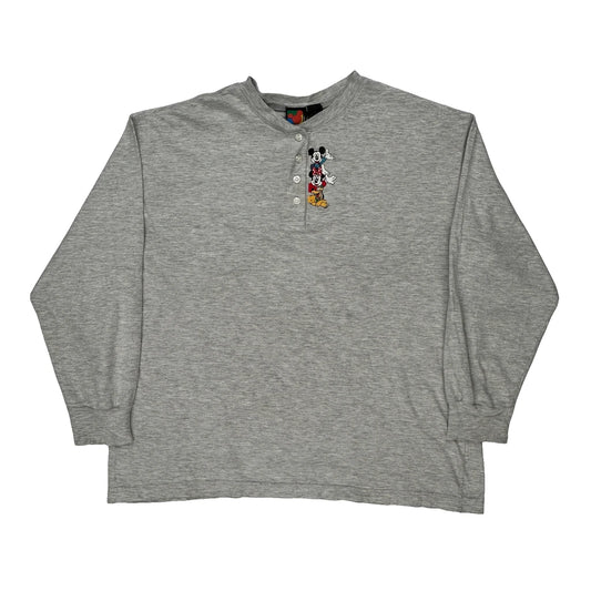 Disney Mickey Unlimited Long Sleeve T-Shirt - Large Grey Cotton