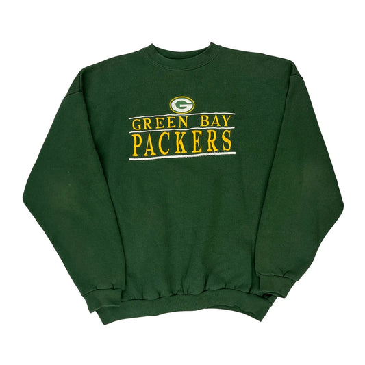 Made In USa Green Bay Packers Logo Athletics Nfl Sweatshirt - XL Green Cotton