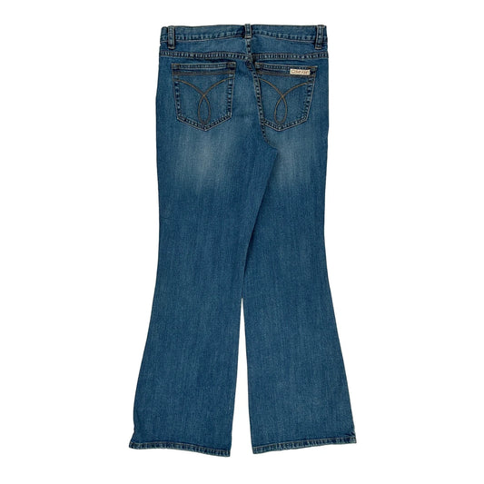 Classic Calvin Klein Boot Cut Jeans - 30W UK 10 Blue Cotton Blend