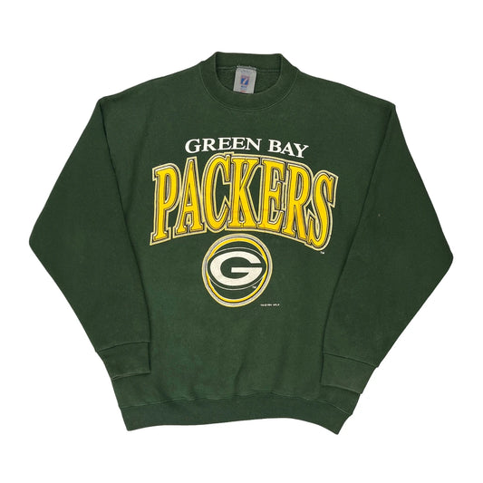 Made In USa Green Bay Packers Logo 7 Nfl Sweatshirt - Large Green Cotton Blend