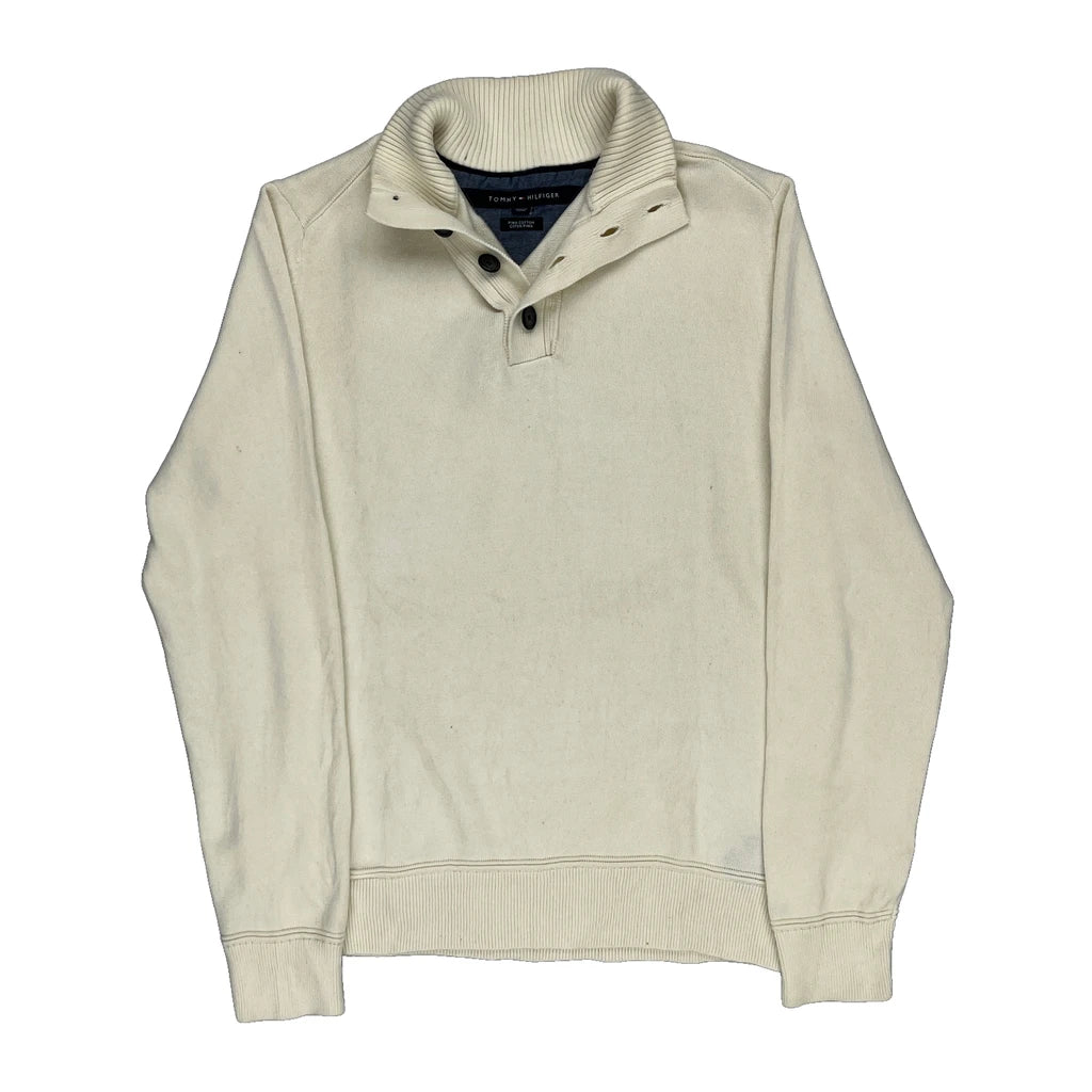 Tommy Hilfiger Cream Brown and Black Argyle Print Knit Jumper M L main image 1