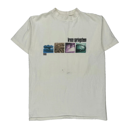 Bruce Springsteen 1999 All Sport Band T-Shirt - Large White Cotton