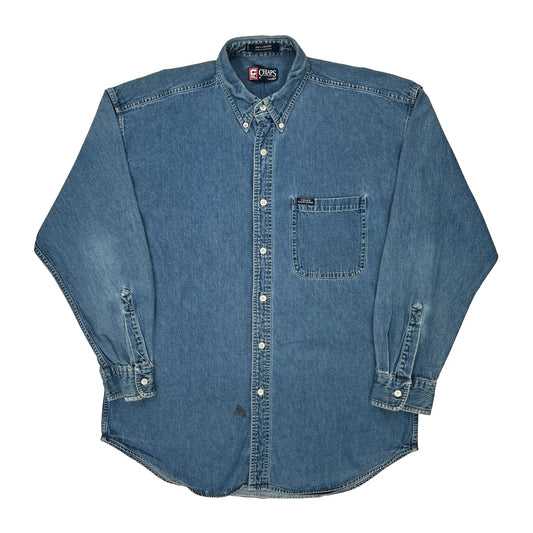 Chaps Ralph Lauren Denim Shirt - Large Blue Cotton