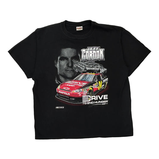 Jeff Gordon Chase Authentics Nascar T-Shirt - 2XL Black Cotton
