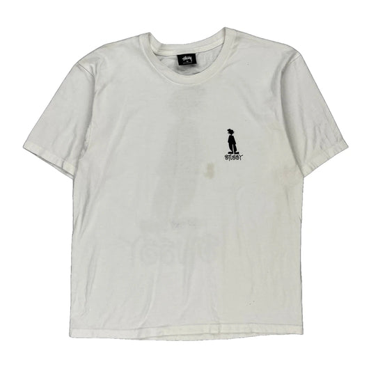 Stussy Graphic T-Shirt - Medium White Cotton