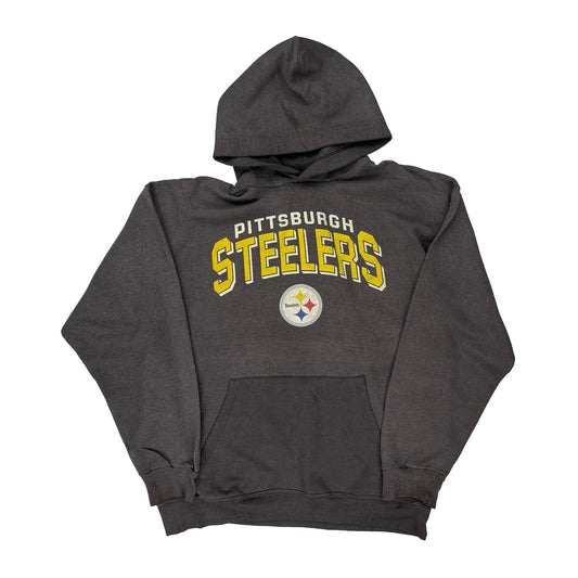 Pittsburgh Steelers Reebok Nfl Hoodie - Large Grey Cotton Blend