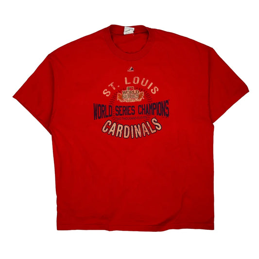 St. Louis Cardinals Majestic Mlb T-Shirt - 2XL Red Cotton