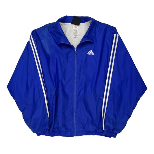 Adidas Windbreaker - XL Blue Nylon