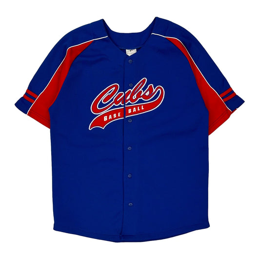 Age 12-13 Chicago Cubs Mlb Jersey - Large Blue Polyester