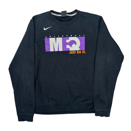 Nike Graphic Sweatshirt - Medium Black Cotton