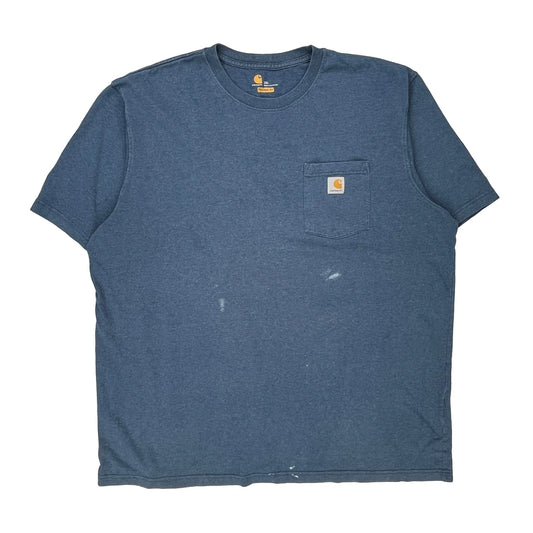 Carhartt T-Shirt - 2XL Blue Cotton