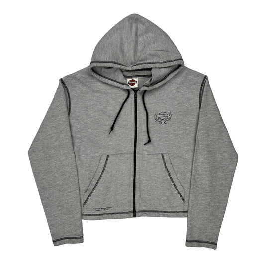 Harley Davidson Hoodie - 2XL Grey Cotton Blend