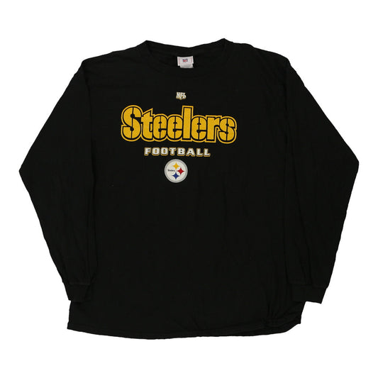 Vintage black Pittsburgh Steelers Nfl Long Sleeve T-Shirt - mens x-large