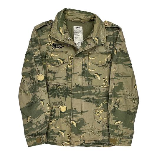 Black Sheep Stussy Jacket - Small Green Cotton