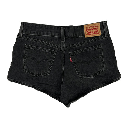 Levis Denim Shorts - 31W UK 10 Black Cotton