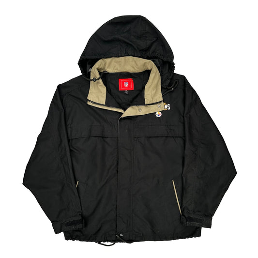 Steelers Nfl Jacket - Large Black Polyester